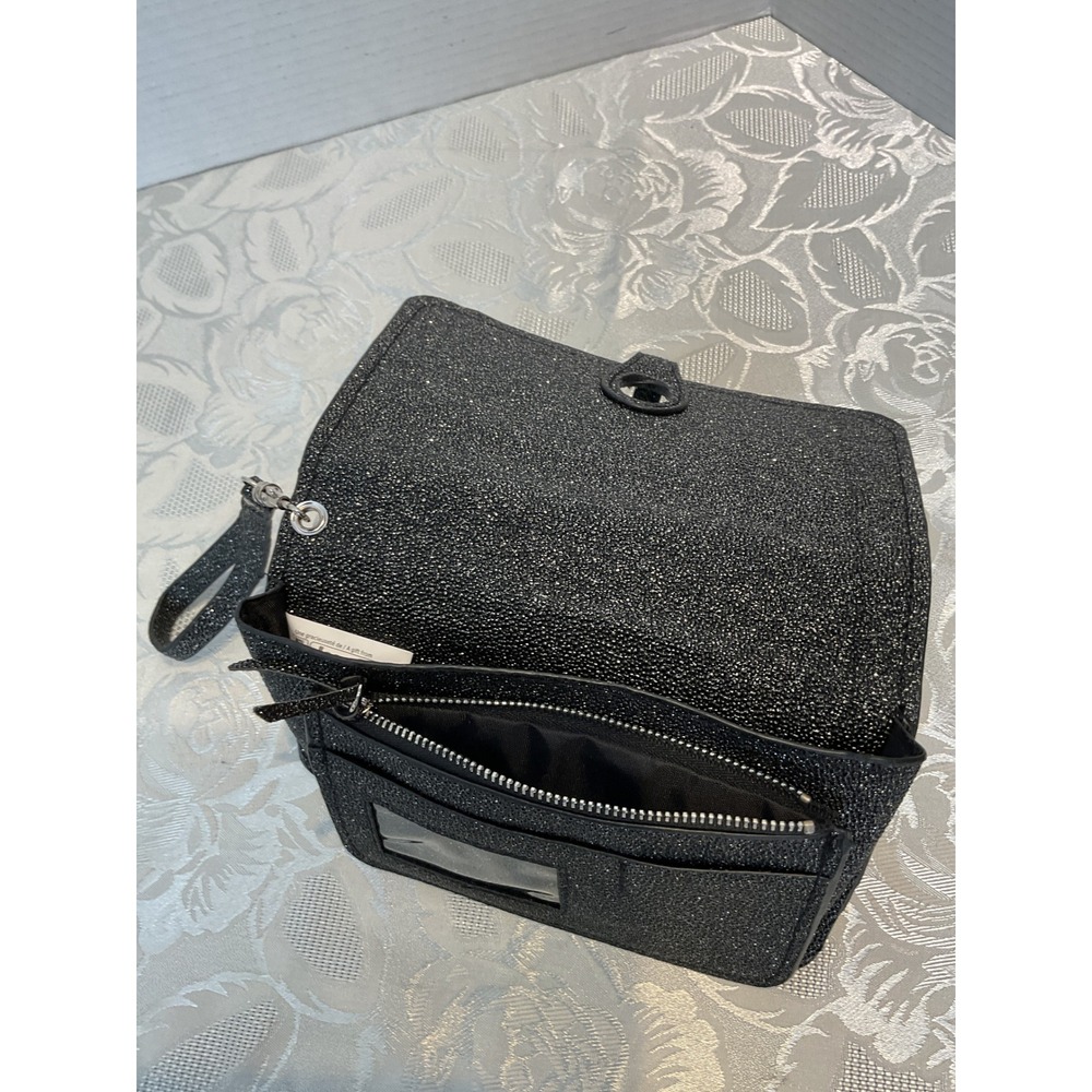 Unbranded Wristlet Clutch Women OS Black Excellent Glitter Shimmer Evening Bag - Picture 4 of 5